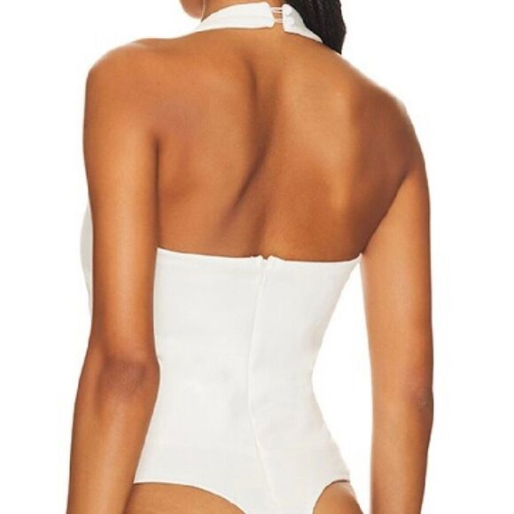 Superdown NWT Reece Halter Bodysuit White - Picture 2 of 12